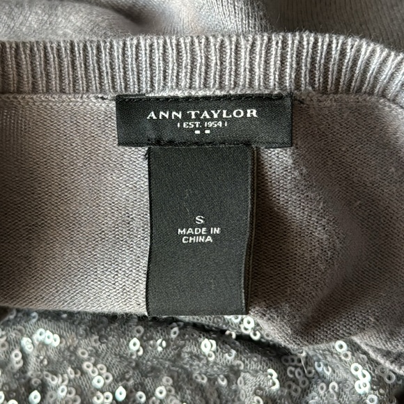 Ann Taylor Silver Sequin Cardigan - Picture 4 of 5